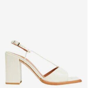 8 by YOOX LEATHER HIGH-HEELED SANDALS W/STRAP Sandals in 100% calfskin leather
